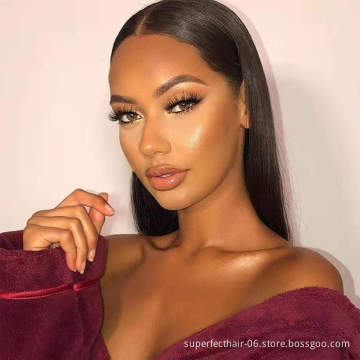 Wholesale Virgin Brazilian 12 Inch-36 Inch Straight Human Hair Wig Transparent Lace Front Wigs 13X4X1 T Part Human Hair Wigs